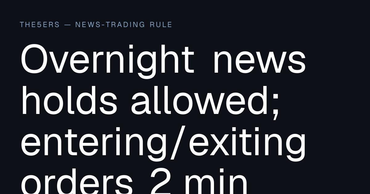 The5ers News-trading rule — Source-Quoted Sep 2026
